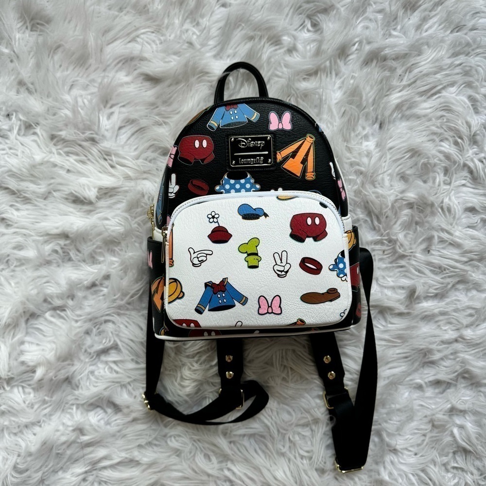 Loungefly Disney Mickey Mouse & Friends Clothes Mini Backpack 🖤 - Picture 2 of 5